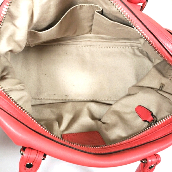Coach Coral Bowler Hand Bag With Dust Bag - Picture 12 of 16